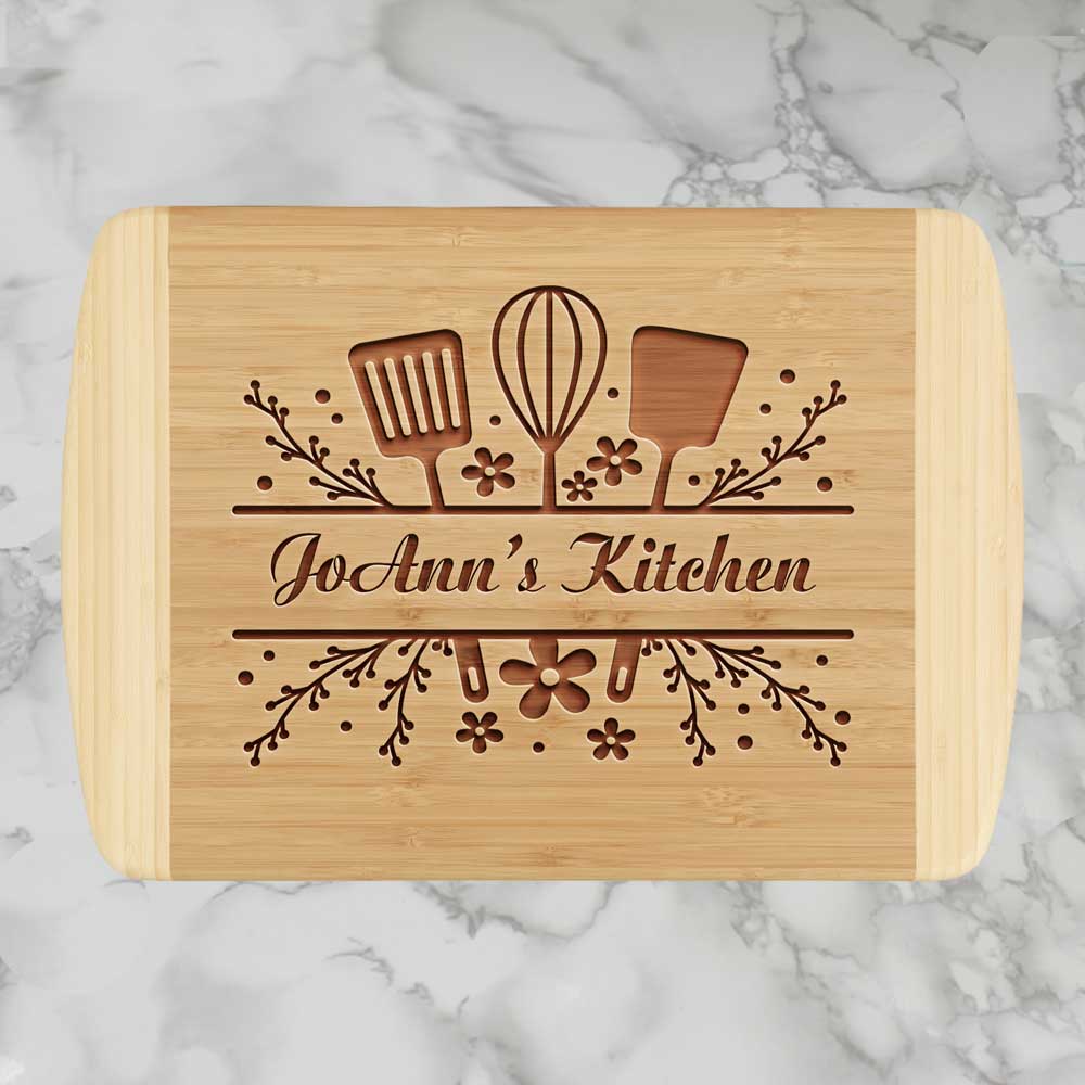 Kitchen Rules Cutting Board - Cute Funny Kitchen Gift - Engraved Cutting  Board Kitchen Decor