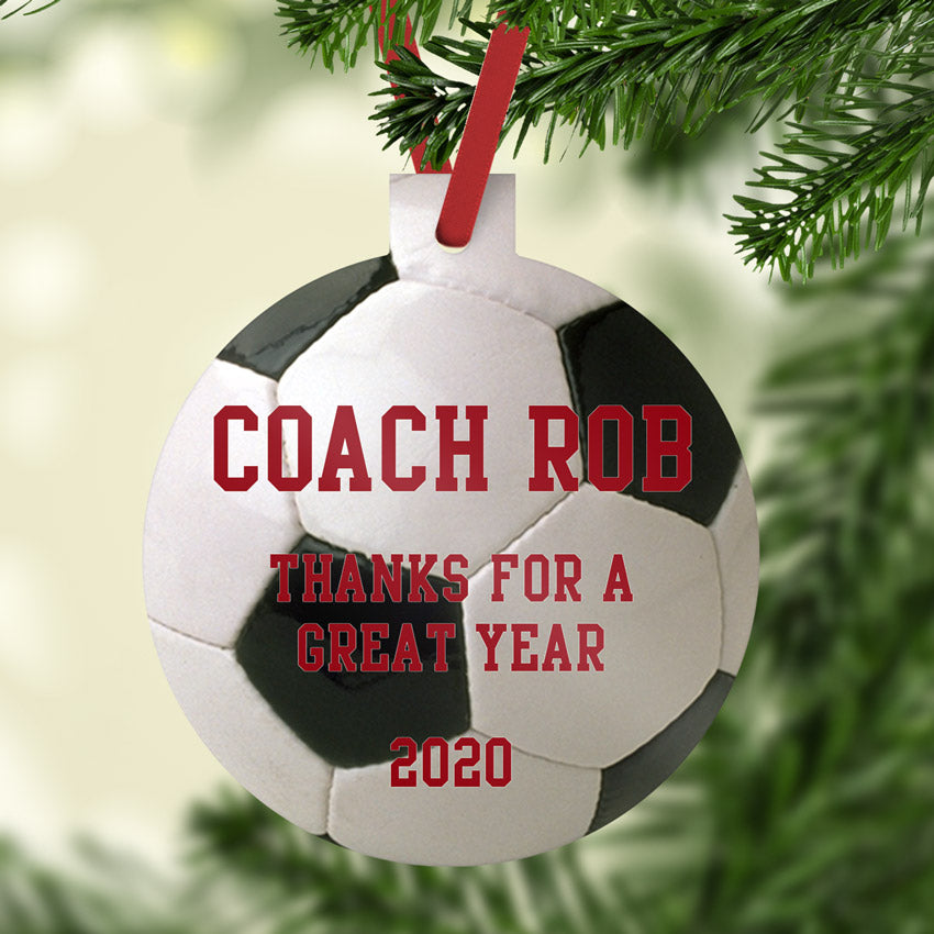 Personalized Soccer Jersey Christmas Ornaments