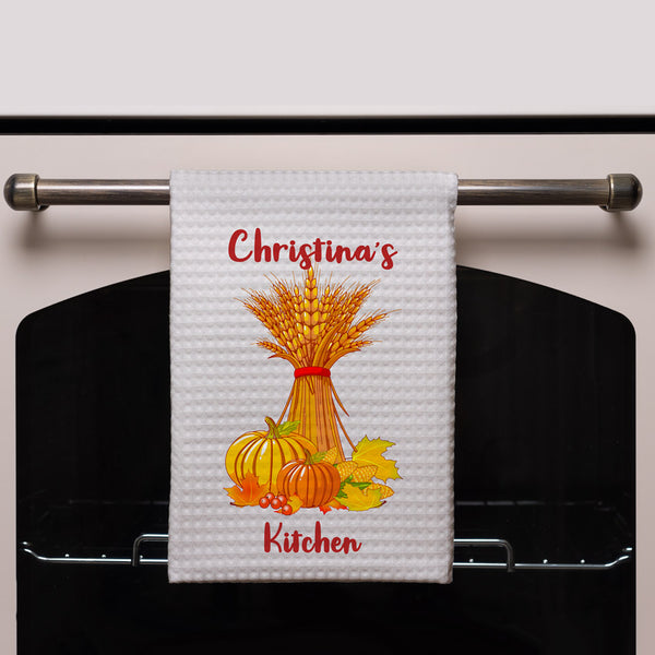 Personalized Kitchen Waffle Weave Microfiber Towels // Custom