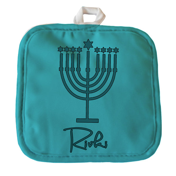 Personalized Hanukkah Menorah Design Pot Holders – The Photo Gift